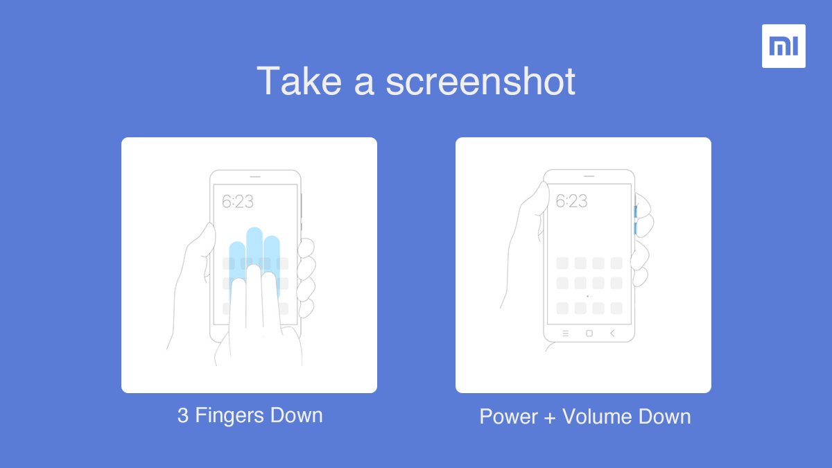 Have your power button ever been overloaded by too many screenshots? Is there any way to prevent? Try swipping with 3 fingers on the screen. Anyone doesn't know it? #miuifeatures
