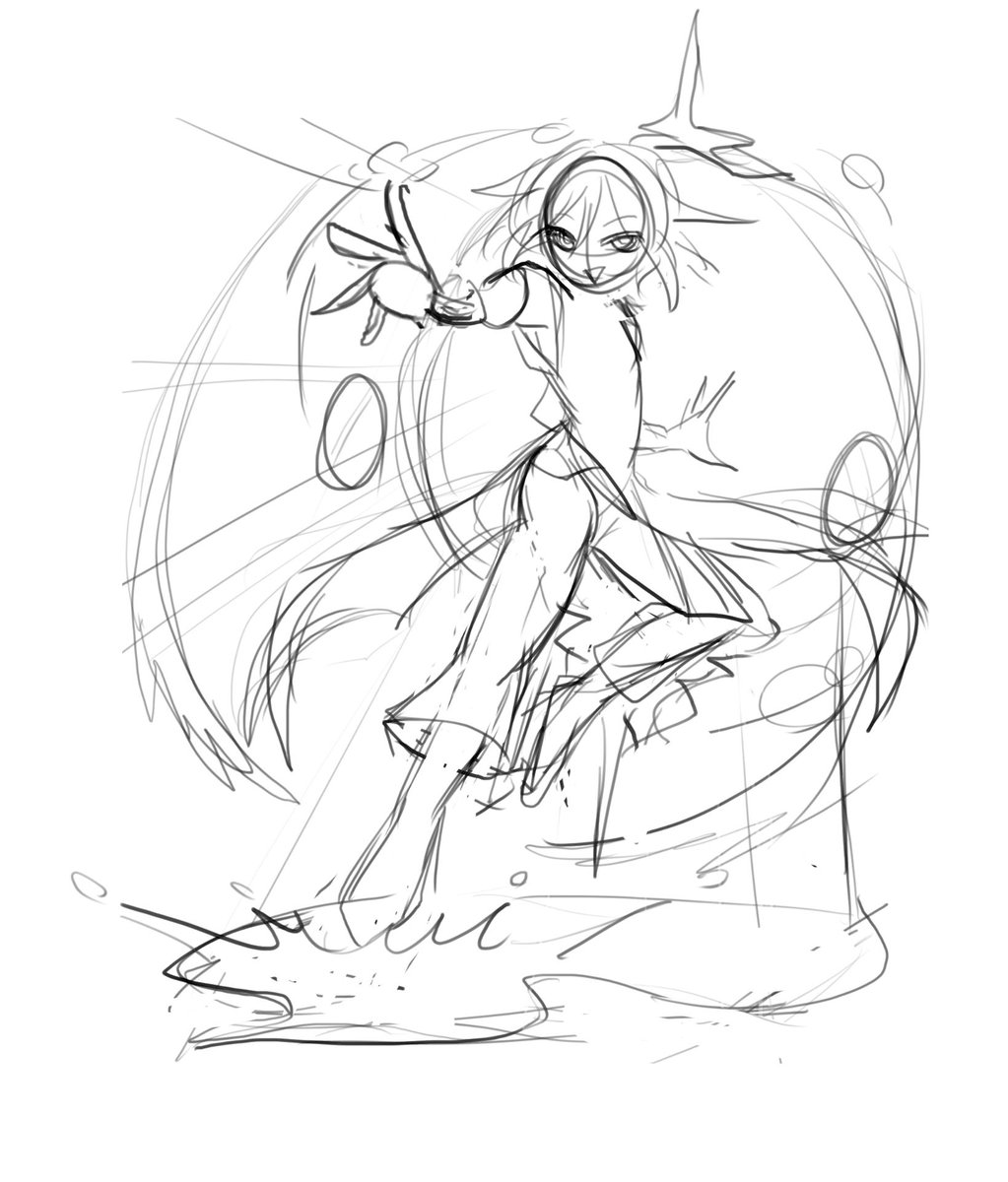 友人からメルスト風に描いてといわれて描いてる途中 