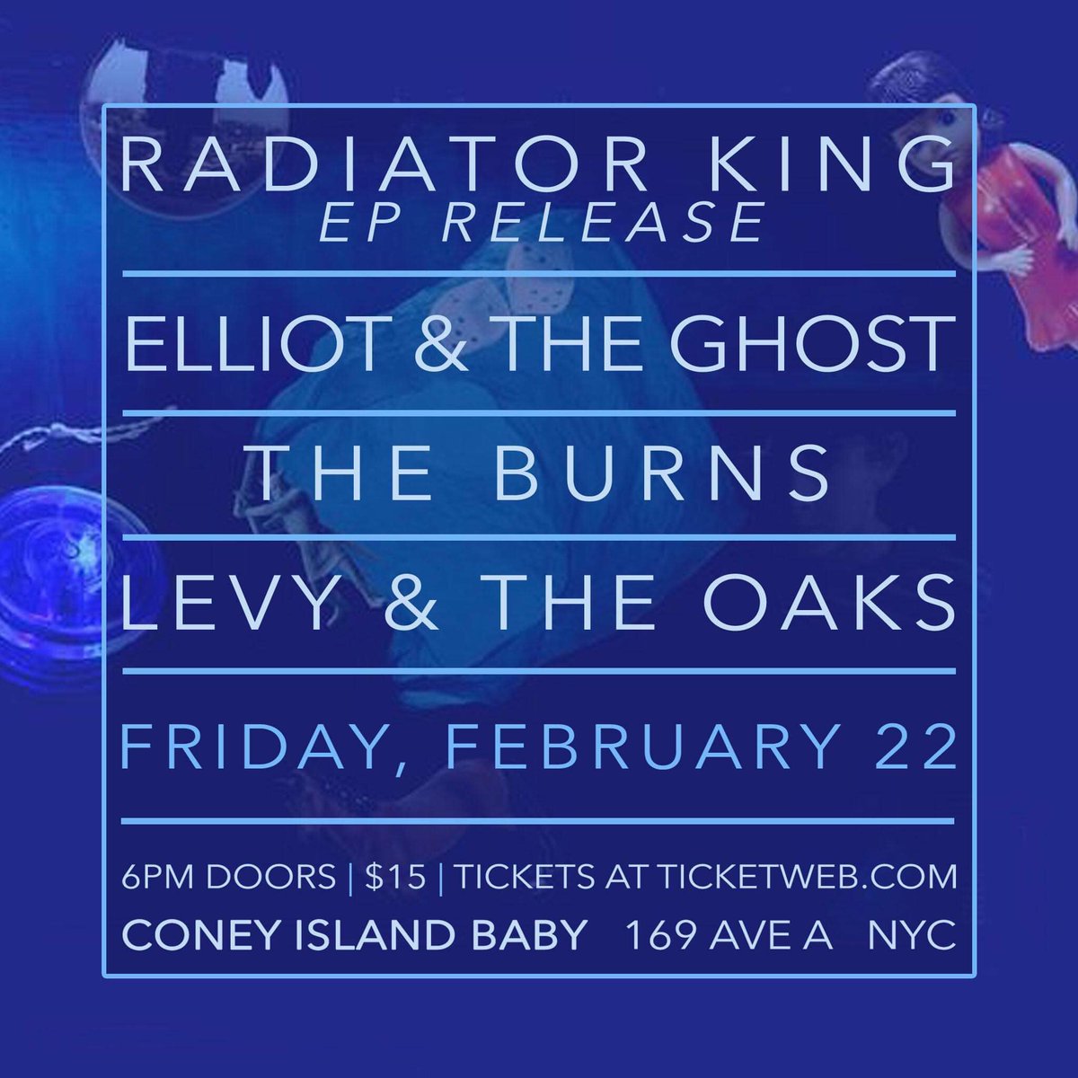 We’re in the home stretch! The @radiatorking7 #ep #recordrelease #show is happening this Friday night at @cibnyc Get your #tickets here - ticketweb.com/event/radiator… #rollthedice #radiatorking #NewMusicAlert #livemusic @elliottheghost The Burns @levyandtheoaks