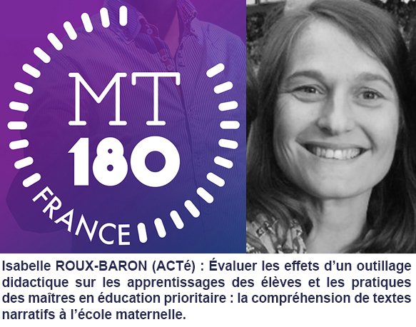 Chaque jour jusqu'à la finale du 7/03 à 17h30, découvrez un(e) candidat(e) #MT180 
-> Isabelle Roux-Baron : "Apprendre à mieux comprendre à l'école maternelle : et si les parents ne reconnaissaient plus leur enfant ?" <a href="/CNRS_dr07/">CNRS Rhône Auvergne</a> @CPUniversite <a href="/MT180FR/">MT180</a> <a href="/DoctAuvergne/">Doct'Auvergne</a>