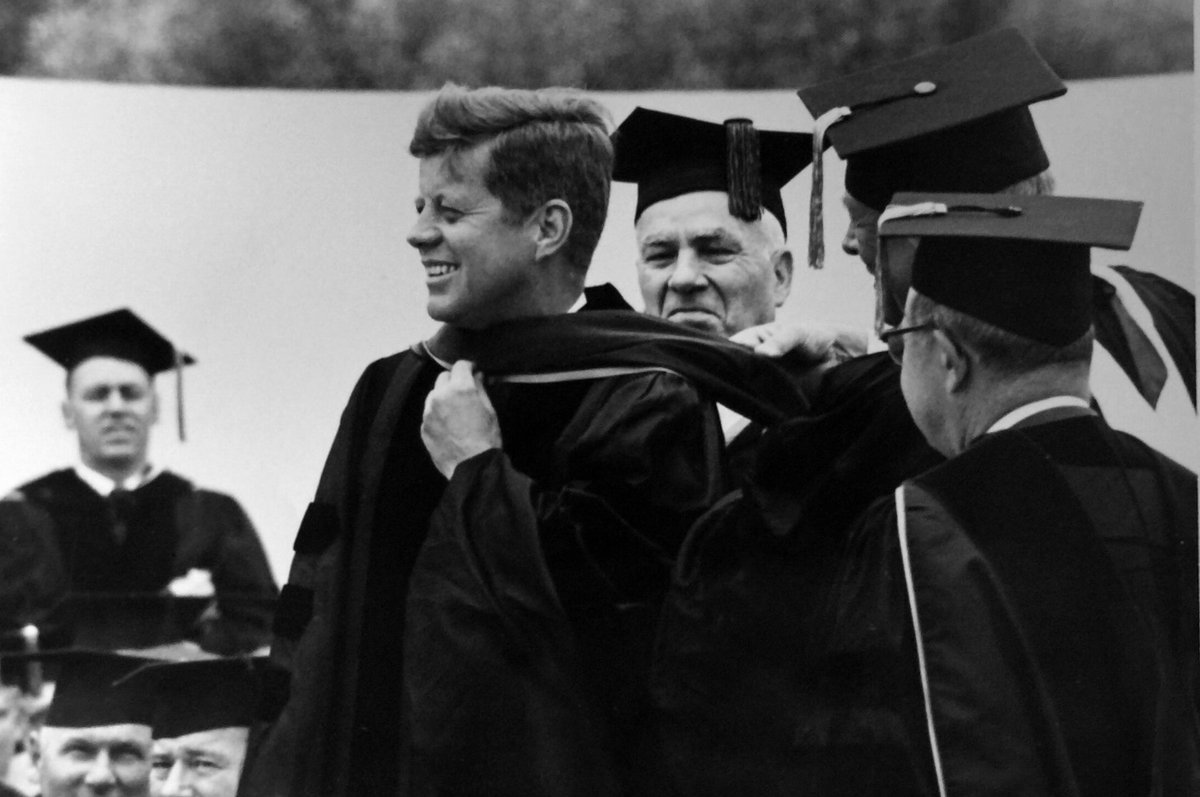 The CSU (@calstate) on Twitter photo "As a nation, we have no deeper concern, no older commitment and no higher interest than a strong system of education for all." — John F. Kennedy in his address to the graduating class of 1963 at <a href="/SDSU/">San Diego State University</a>.
#PresidentsDay
📸: JFK receiving an honorary doctor of law degree from SDSU. "As a nation, we have no deeper concern, no older commitment and no higher interest than a strong system of education for all." — John F. Kennedy in his address to the graduating class of 1963 at <a href="/SDSU/">San Diego State University</a>.
#PresidentsDay
📸: JFK receiving an honorary doctor of law degree from SDSU.