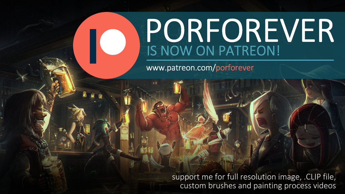 Porforever's tweet image. Finally, I've made my own Patreon account! 🙏✨✨
►► patreon.com/porforever ◄◄
support me for full resolution artworks, separated layer .CLIP files,
brushes and full painting process video!