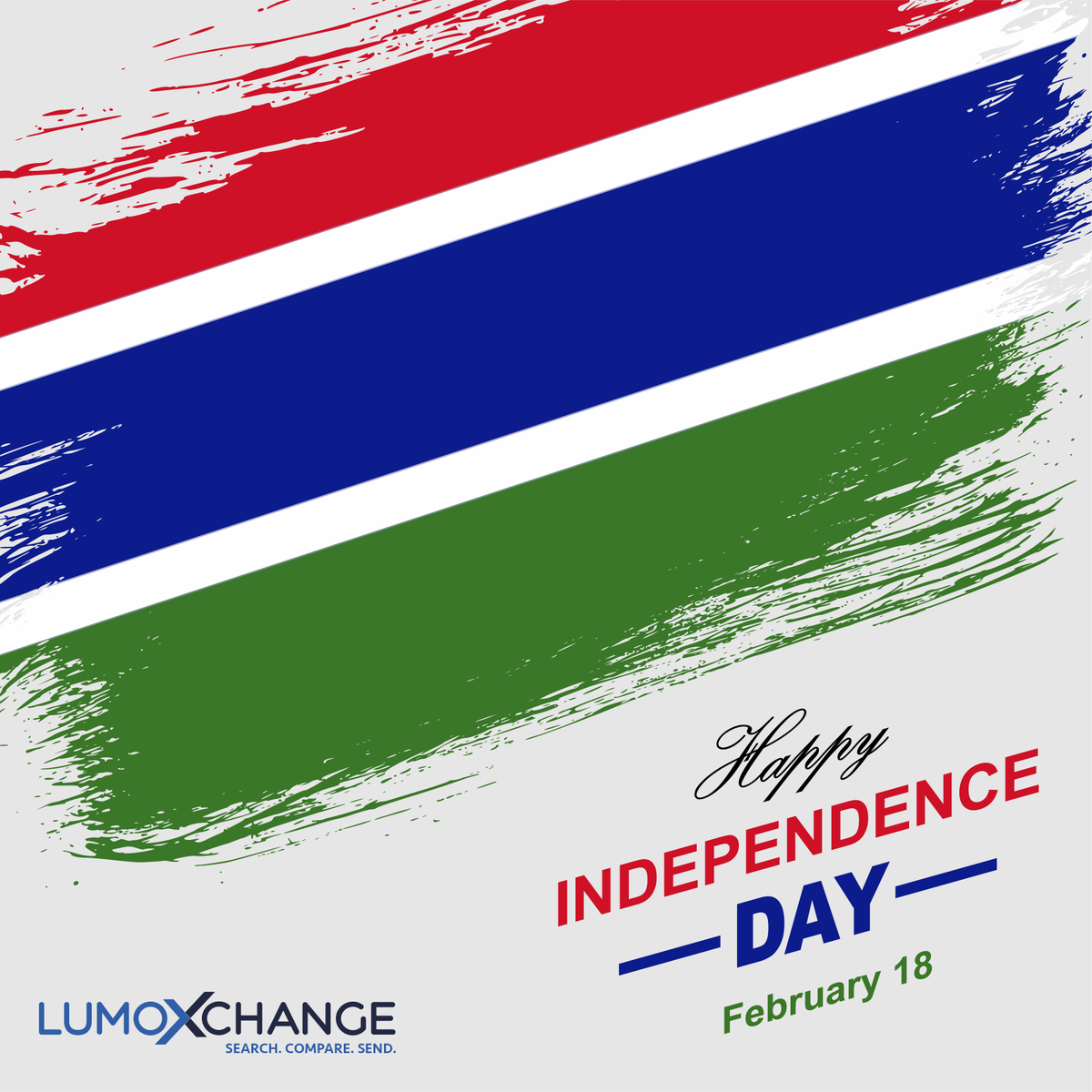 LumoXchange's tweet photo. Happy 54th Independence Day to our Gambian customers. Enjoy the festivities of the day!

#SendMoreLove at https://t.co/yrBNycuWuf

#GambiaAt54 #Gambia #IndependenceGambia https://t.co/O0ziUGtnhS