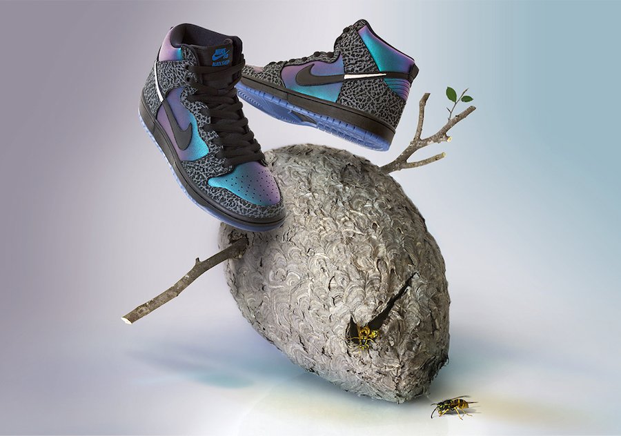 nike sb dunk high pro black hornet