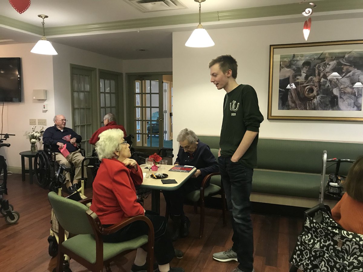 MRHS_NHS1's tweet photo. Spent Valentine’s Day by hanging out with residents at Branywine Nursing Home! ❤️ https://t.co/ifskVkWJXr