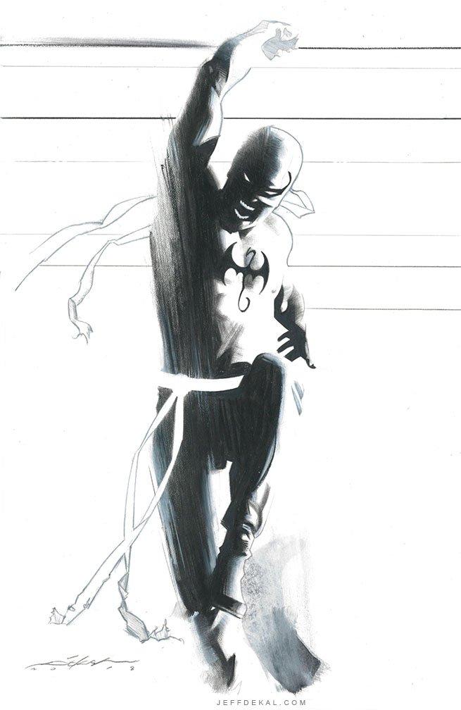 Iron Fist with a little #FrankMiller inspiration. #C2E2 