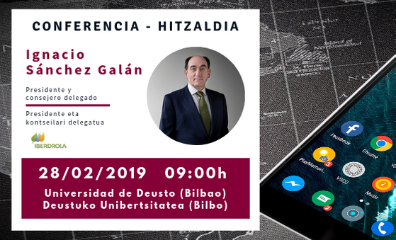 deustoforum's tweet photo. Próxima conferencia en @deustoforum con Ignacio Sanchéz Galán, presidente y consejero delegado de @iberdrola, que compartirá su visión del futuro energético en el marco de la transformación digital: https://t.co/9JVGCvBVGm #DFMundoDigital https://t.co/ecVoDq18Cw