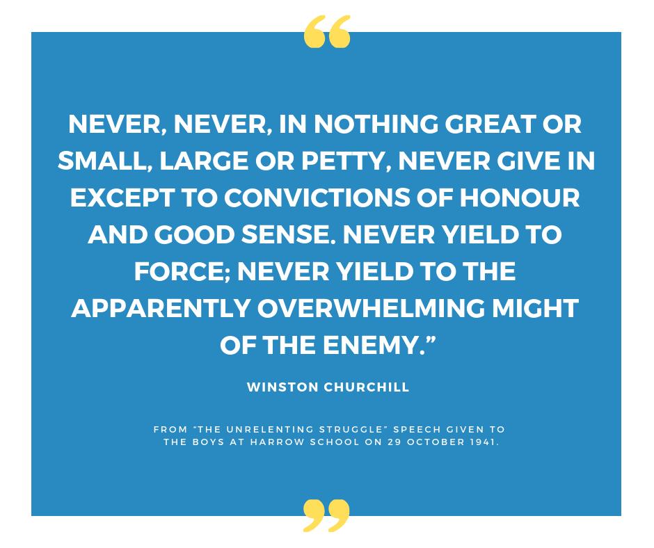 qcrcquebec's tweet photo. Sometimes we are our own worst critic so here is a quote from Winston Churhill to help get you moving on a Monday. #caseofthemondays #MotivationalMonday https://t.co/Q57wktwort