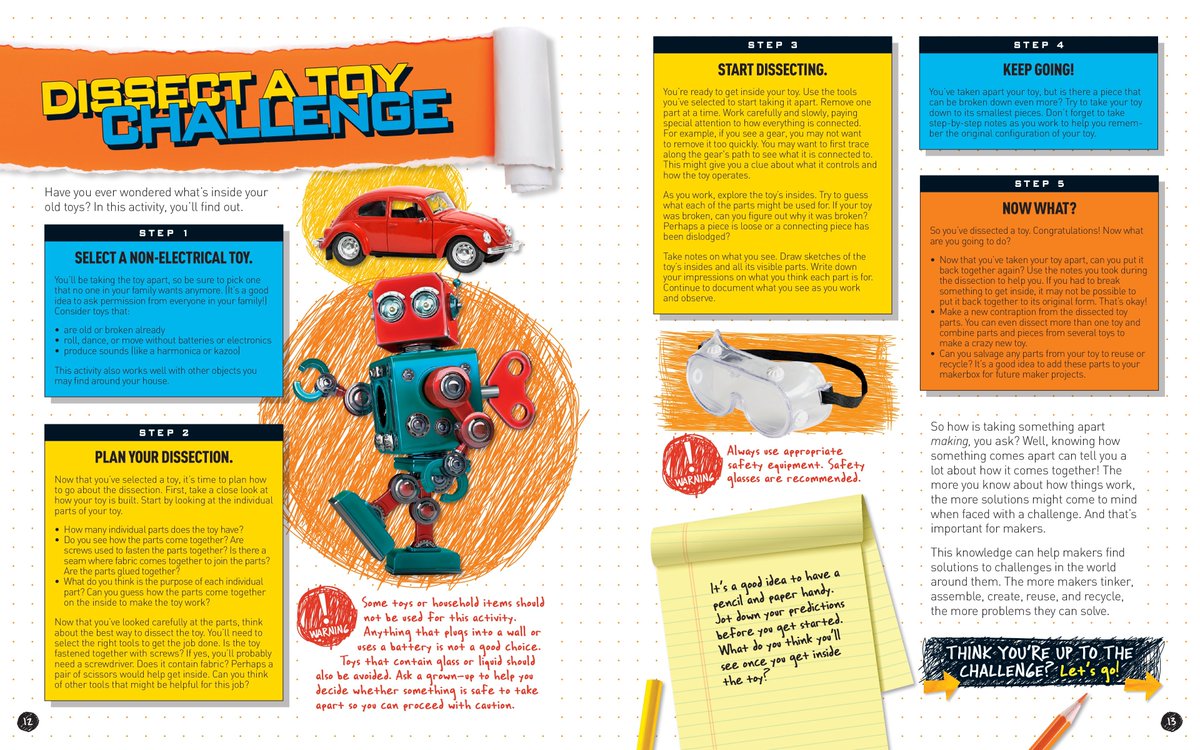 NGKidsBks's tweet image. Now that we have our #makerboxes ready, lets try the Dissect a Toy Challenge! #NationalEngineersWeek #kidsactivities #STEM #makers @NGKids @NatGeoBooks