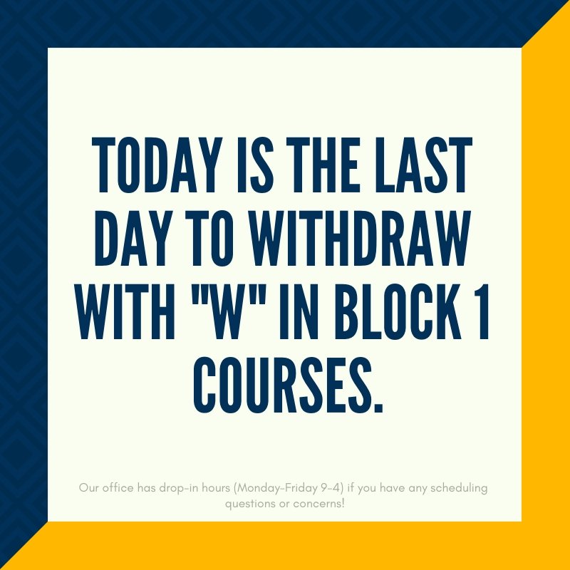 ICAdvising's tweet image. If you have any questions stop by our office during drop-in hours!
#icadvising #adddrop #block1