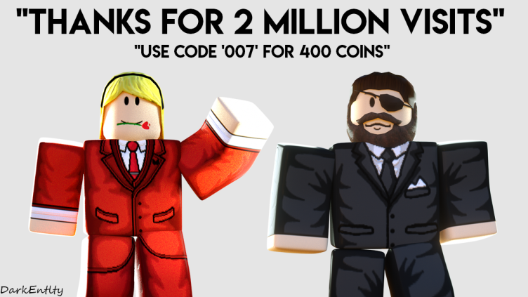 Goatrbx On Twitter Thanks For 2 Mil Visits Today Is The Last Full Day Of Featuring So Make Sure To Drop By And Play Roblox Robloxdev Roblox Https T Co Arpq8sqss6 Https T Co Iu5vzbxgap - agents codes roblox