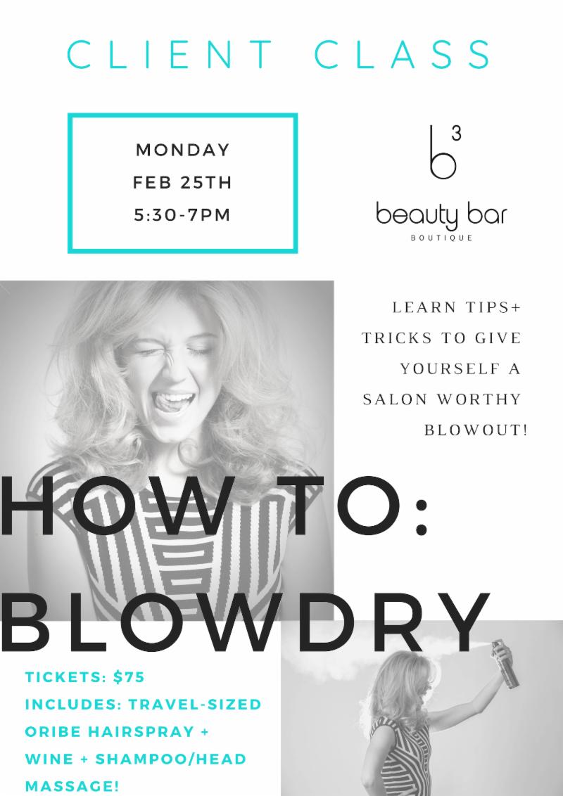 B3Salon's tweet photo. ONE WEEK AWAY! Back by popular demand: How to Blowdry...class for clients! Get your tix <3 https://t.co/0IRYkGEvNO https://t.co/9gi2X1Yycz