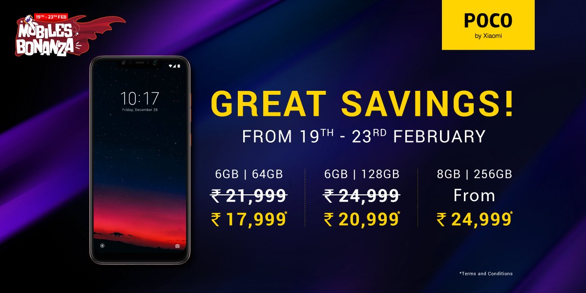 IndiaPOCO's tweet image. Incredible offers coming your way tomorrow at  @Flipkart Mobiles Bonanza! 

Check out the effective prices on exchange below!