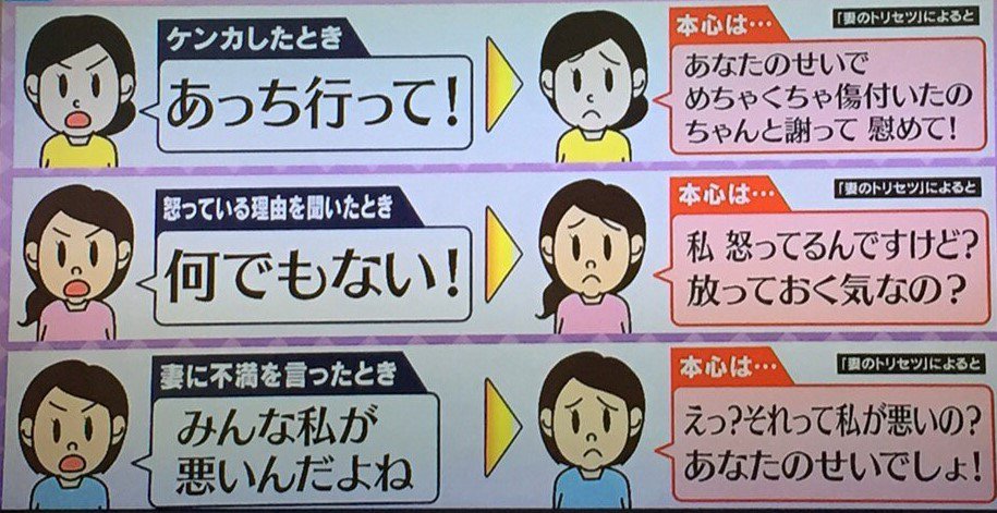 妻が絶望する 夫のセリフ5選 ダ ヴィンチニュース 妻のトリセツって スッキリで夫の対策紹介に 共感する めんどくさい と賛否の声 こぐまんウィキ 妻のトリセツ X スッキリ Hotワード 世界四季報 セカ報 Scoopnest