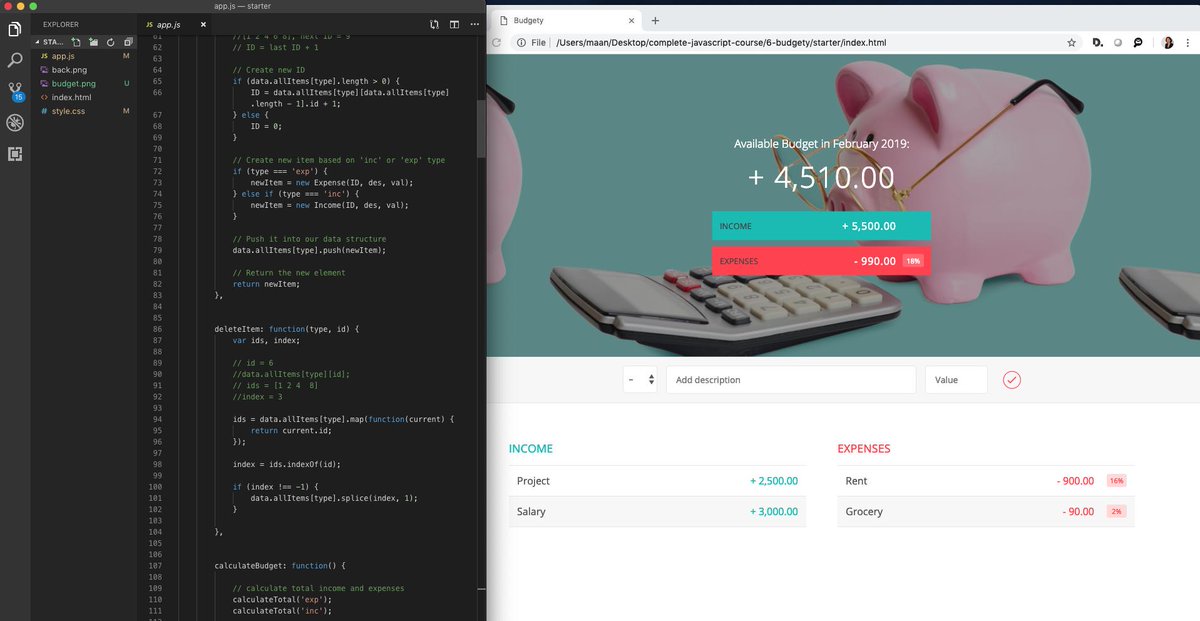 Angelica_string's tweet image. Day 23-35: Did a social media detox so I could focus on studying 😀
Finished a budgeting app! 
Reviewed key JS concepts such as DOM, DOM manipulation and event listeners.
Surpassed the halfway reading mark of &apos;A Mind for Numbers&apos;
#100DaysOfCode #womenwhocode