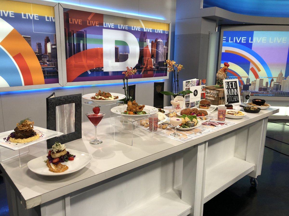 dinedrw's tweet photo. All ready for today's Live in the D segment with 24grille, The Peterboro and Red Dunn Kitchen🍽️Tune in to @Local4News at 10:30am! 
#DetroitRestaurantWeek #dineDRW https://t.co/GtDHWw71BV