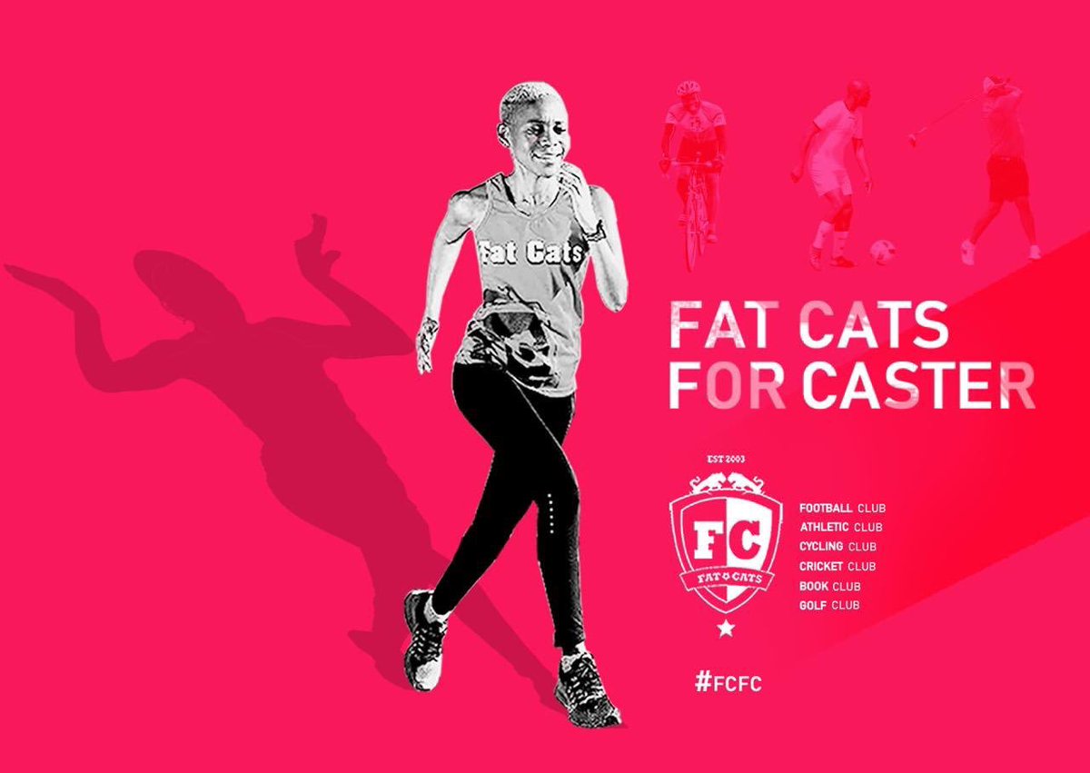 fatcats_ac's tweet photo. Today is that day when we pledge allegiance to our golden girl; when we stand side by side with our Shero.
Today is that day when we say enough! We are the Fat Cats and we are #ForCaster
#fatcatsac #wearefatcats #werunthesestreets #redskippa ❤️#herlifematters #CasterSemenya https://t.co/Eh7J3NxFT5