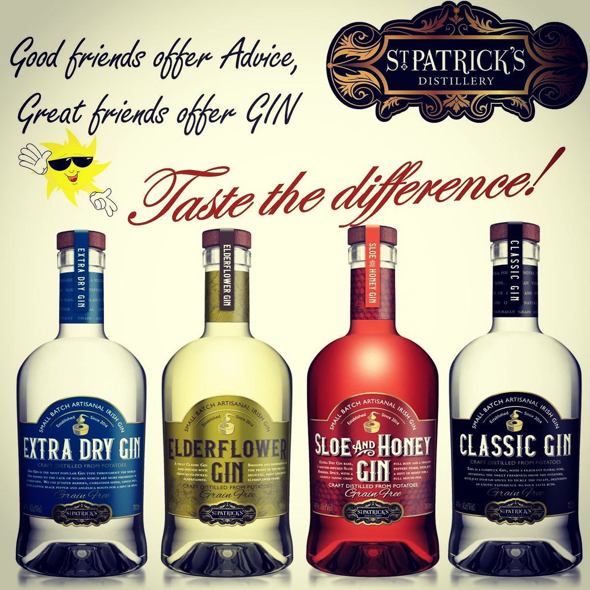 StPatsDistLtd's tweet photo. Good friends offer advice, Great friends offer Gin ๐๐๐
๐๐คฃ๐ฅ
#StPatricksGin #StPatricksDistillery #Gin #IrishGin @StDistillery https://t.co/3xgm1KEy74