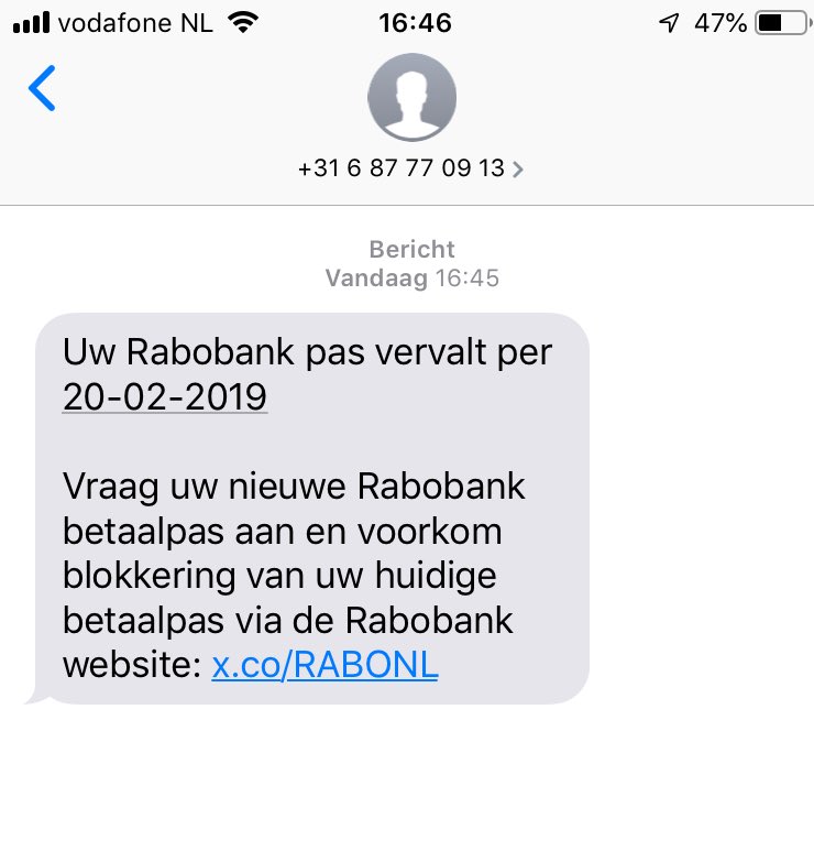 ⁦@RaboZOG⁩ gevalletje #phishing #criminelen. ⁦<a href="/Fraudehelpdesk/">Fraudehelpdesk.nl</a>⁩