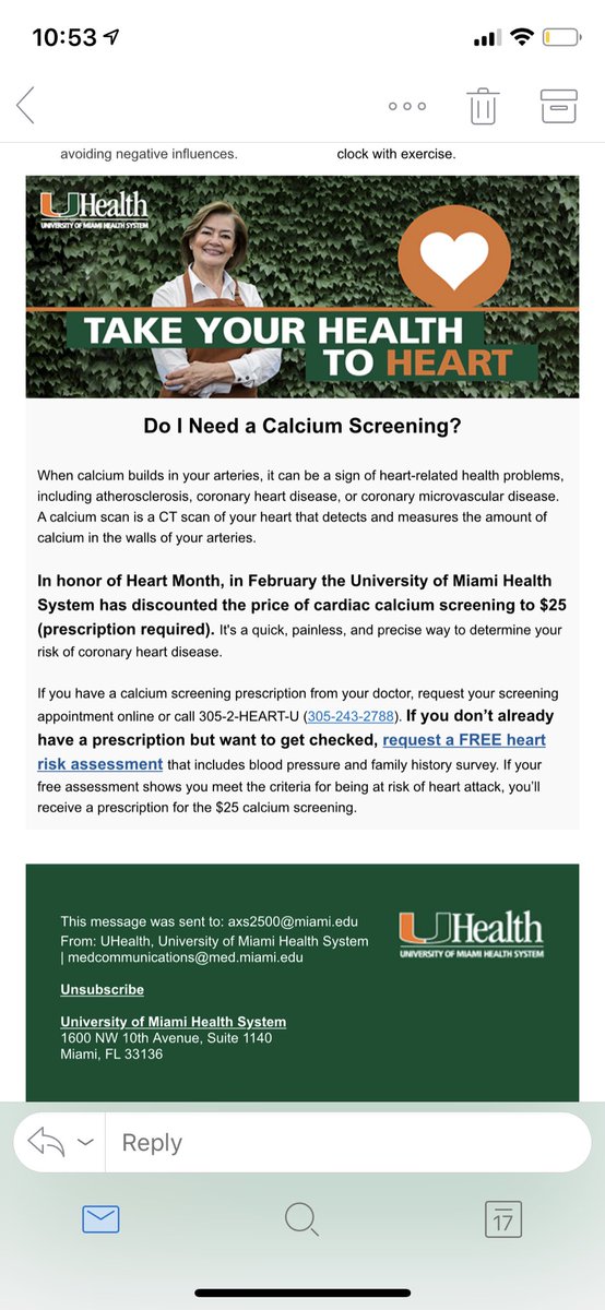 ASarkarMD's tweet image. Proud to be a part of an institution promoting health and supporting the community! @UMiamiHealth #MiamiMethod #heartmonth #OurHearts #CAC #HeartDisease #CVD risk #cardiacCT #CardioTwitter
