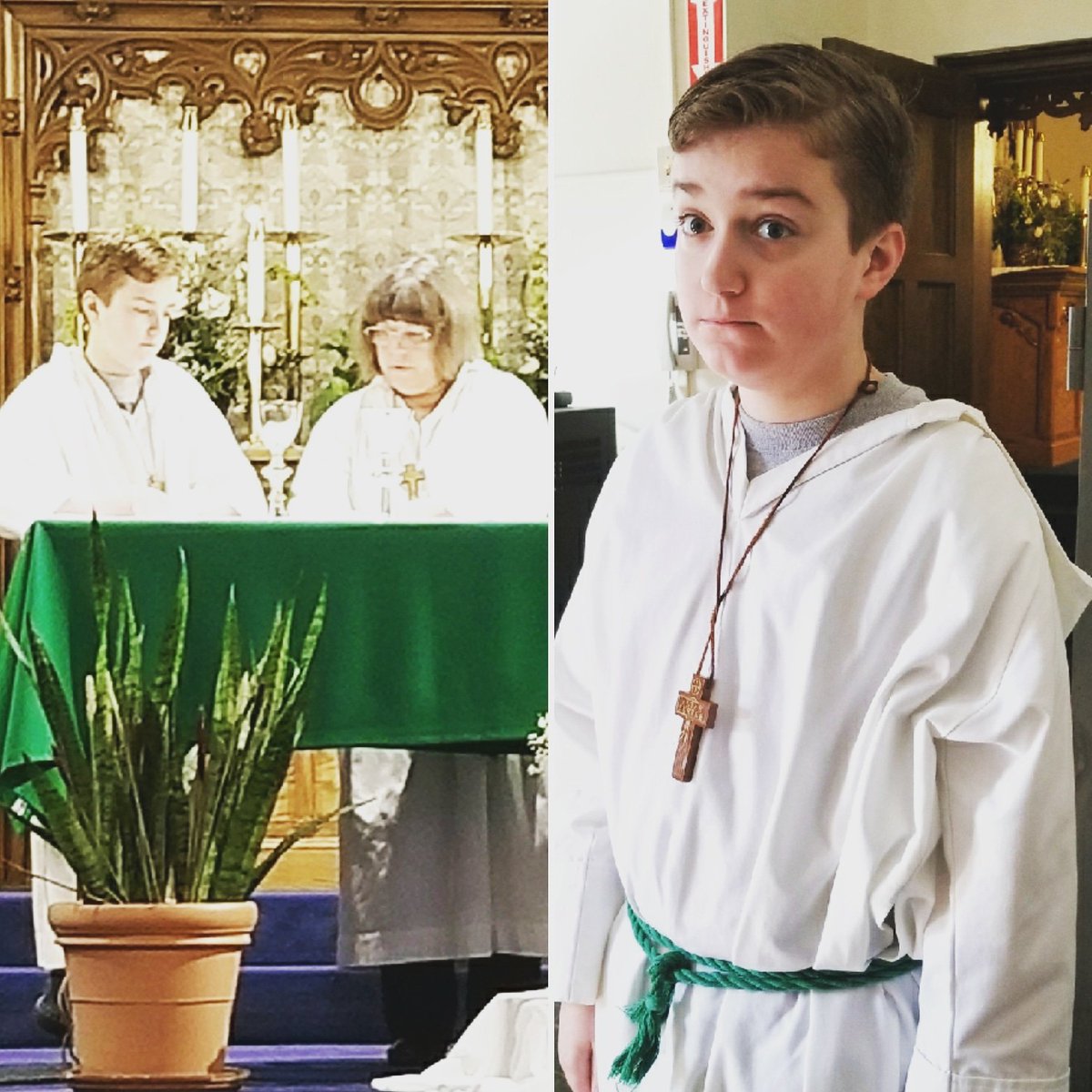 StBrigAug's tweet image. Finally but patiently, SBSAS 4th-grade student, Michael Kask, proudly serves for the 1st time as an alter server at St. Gianna Parish.

#AlterServer
#1stTime
#ProudSBSASStudent