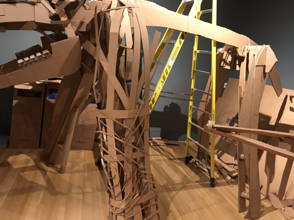 CGawNPHSArt's tweet image. Lots of action @IndianaMuseum on #PresidentsDay ! #cardboardengineering exhibit getting a full #handsonlearning workout! W/ @sceart1