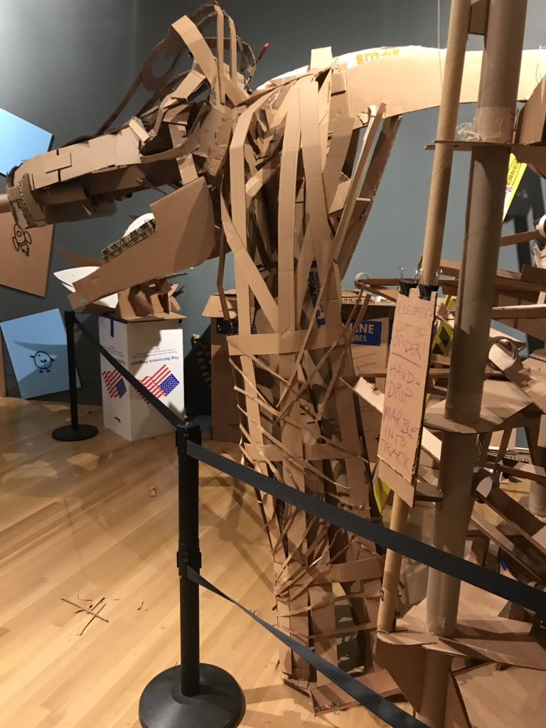 CGawNPHSArt's tweet image. Lots of action @IndianaMuseum on #PresidentsDay ! #cardboardengineering exhibit getting a full #handsonlearning workout! W/ @sceart1