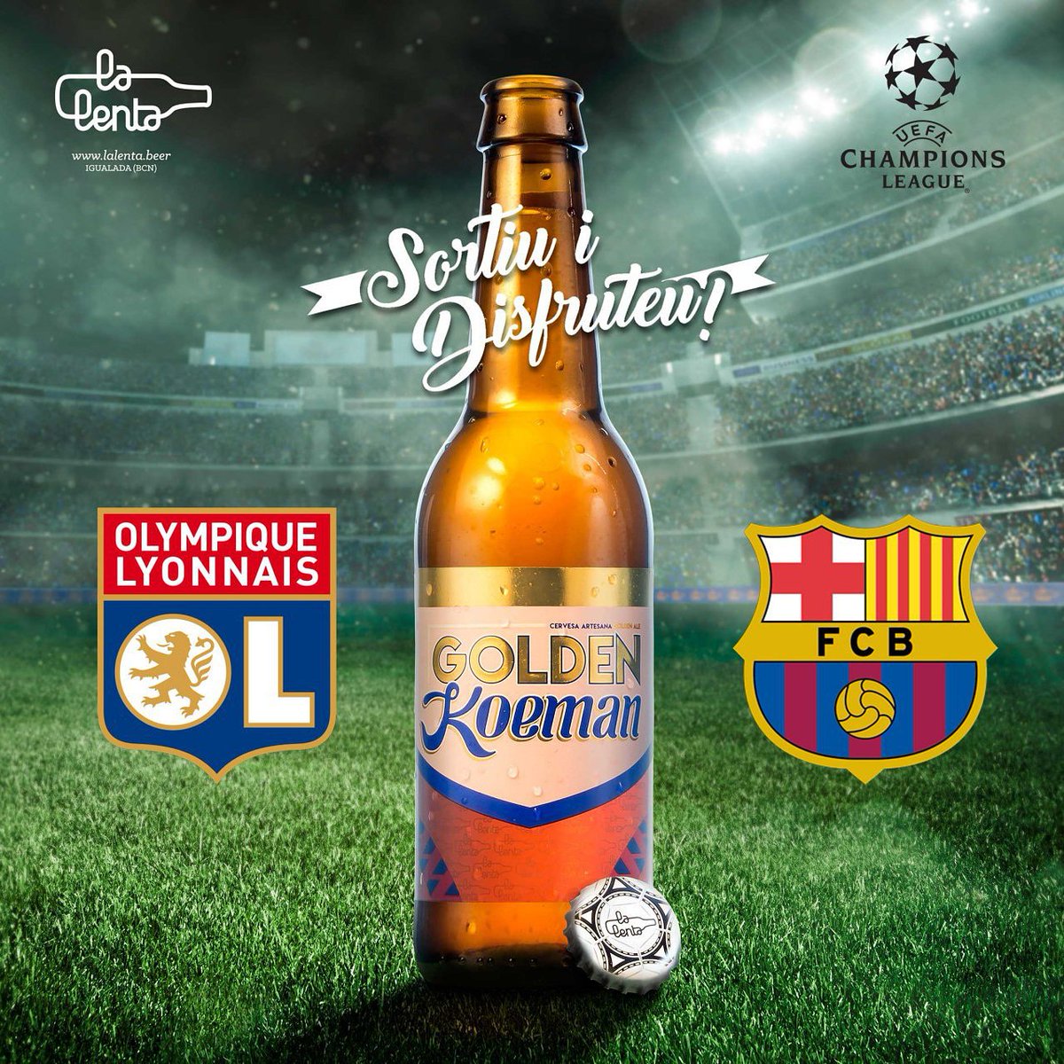 la_lenta_beer's tweet photo. 📢⚽ Eps, culés! Torna la @championsleague! Preparats per a gaudir del millor futbol? Us animeu a pronosticar el resultat per l'anada de l'@ol - @fcbarcelona? 🔵🔴. Som-hi, Barça! 🍺💪
#GoldenKoeman #LaLenta #OlBarça #ChampionsLeague #CopaEuropa #BeerTime https://t.co/uyJtWivwZG