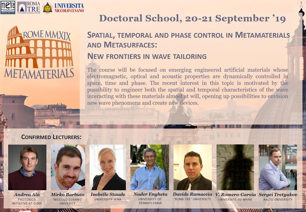metamaterials19's tweet photo. We're pleased to announce the #metamaterials19 school 𝐒𝐩𝐚𝐭𝐢𝐚𝐥, 𝐭𝐞𝐦𝐩𝐨𝐫𝐚𝐥 𝐚𝐧𝐝 𝐩𝐡𝐚𝐬𝐞 𝐜𝐨𝐧𝐭𝐫𝐨𝐥 𝐢𝐧 𝐌𝐞𝐭𝐚𝐦𝐚𝐭𝐞𝐫𝐢𝐚𝐥𝐬 𝐚𝐧𝐝 𝐌𝐞𝐭𝐚𝐬𝐮𝐫𝐟𝐚𝐜𝐞𝐬 and invited lecturers! https://t.co/B4QiKOi2zh https://t.co/43zMAF3akV