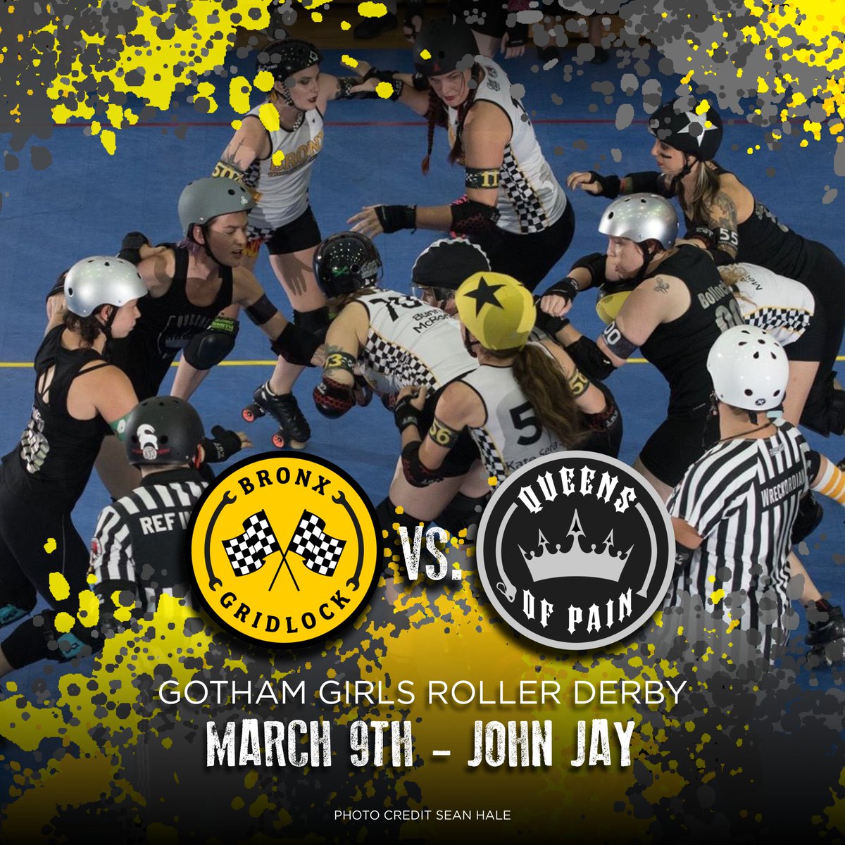 gothamderby's tweet photo. Our season opens March 9th with a rematch of the 2018 Championships between the #QueensofPain and the #BronxGridlock. That game was a nail biter — Bronx won by nine points in the final jam — and this matchup is sure to be just as intense! Tickets here: https://t.co/7cIg7Kf7pX https://t.co/iUoUtUS6bA