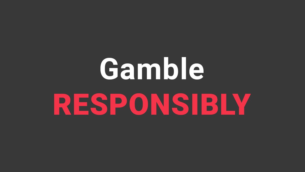 🤔 Think Before You Bet! 🤔

1. Set aside a budget you can afford to lose.
2. Do not spend more than your budget.
3. Do NOT chase losses.
4. Remember, bills &amp; family are more important than betting. 

#GambleResponsibly