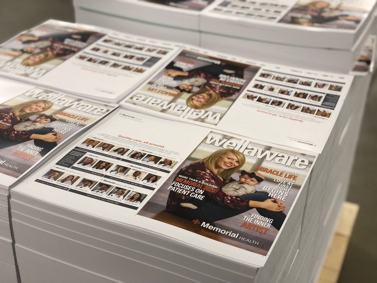 HopkinsPrinting's tweet image. Finishing up magazines for Memorial Health! #wellaware #winter #issue
