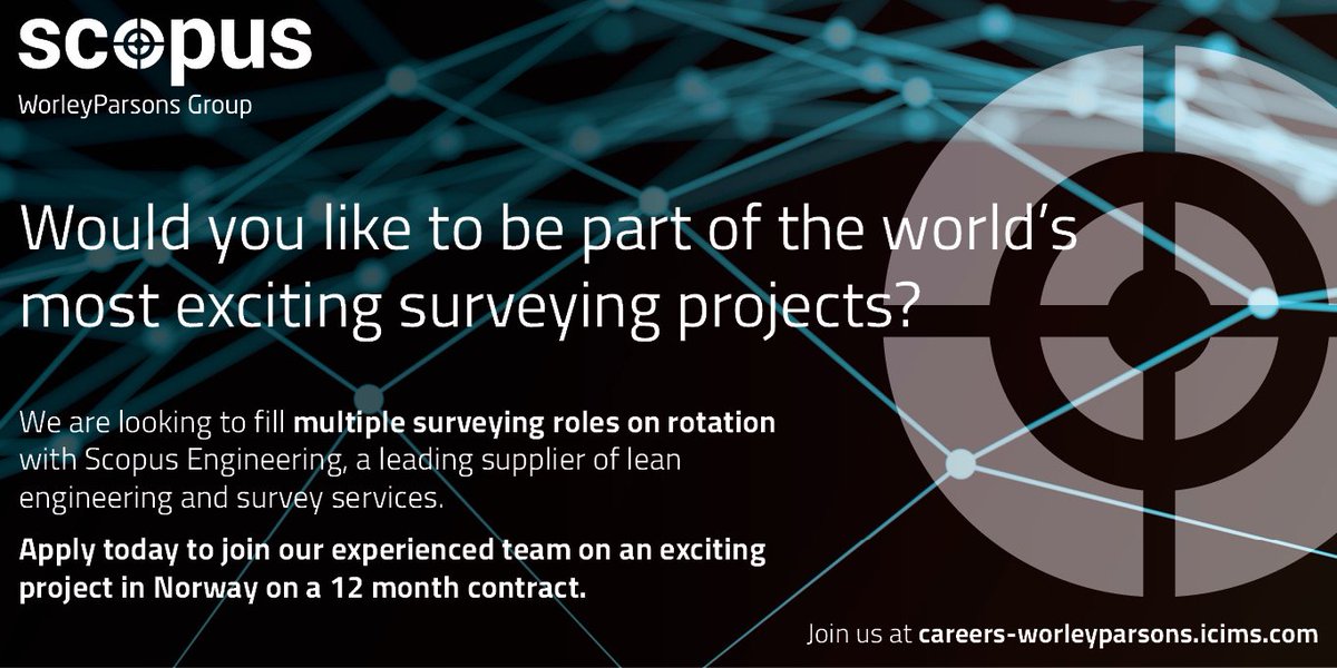 Are you looking for an international role? ✈️ We're currently looking for multiple #surveyors for work on an exciting surveying project in #Norway. Click the link to view and apply: bit.ly/2tpwsku