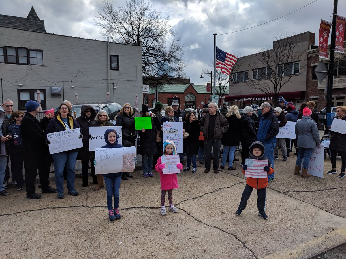 VincentTeaches's tweet photo. Cooper River Indivisible is showing up say #FakeNationalEmergency @IndivisibleTeam @Indivisible_NJ1 https://t.co/gfFV3kxiDt