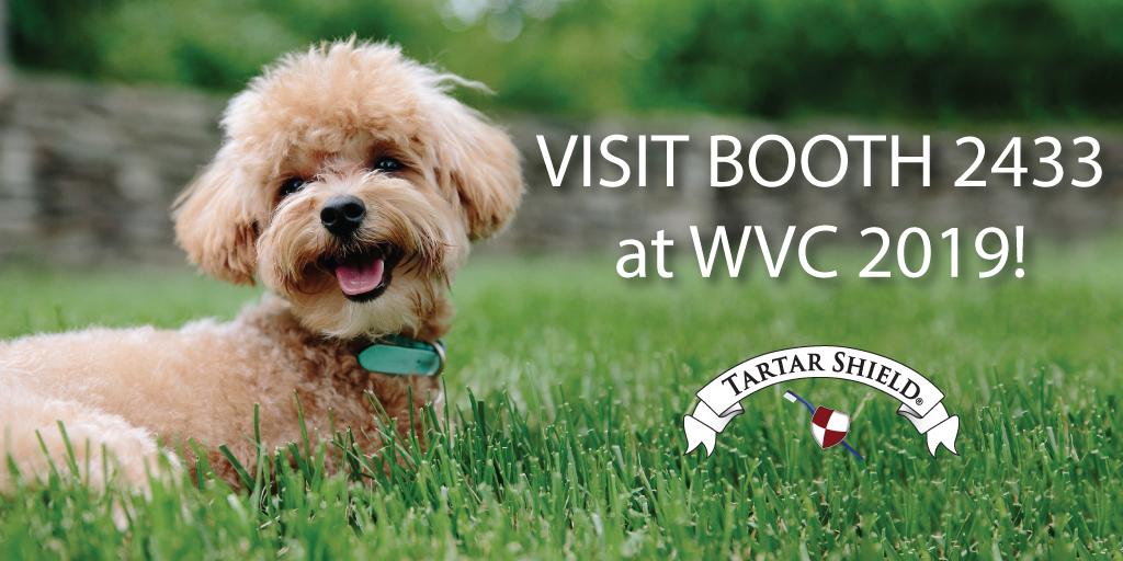 TartarShield's tweet image. We are at #WVC2019. Make sure to stop by booth 2433 for free samples and show special! #petdentalhealth @WVC_VetCE