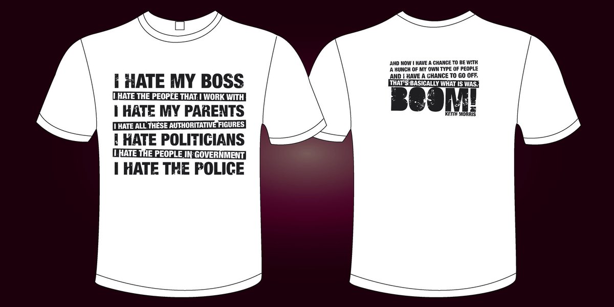 Allerbjer's tweet photo. I’m gonna start #printing these #shirts and will do it by orders. If you want one just sent me an messages with which size and colors you want. 
Quote by #KeithMorris from the movie #AmericanHardcore.
150kr, 15€, $15 + shipping and handling. https://t.co/WYevTlJrMF