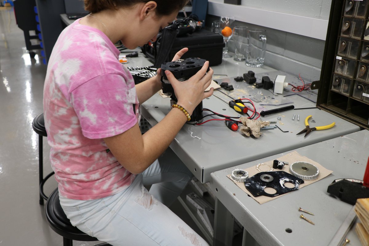 Peyton is working on the gearbox's