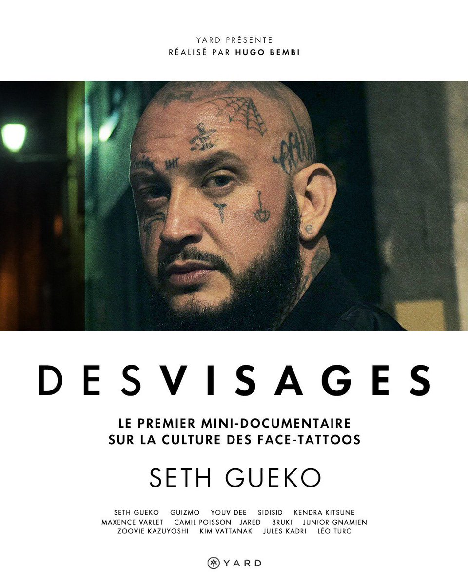 sethgueko's tweet photo. J'ai participé au mini-documentaire "Des visages" sur les Face Tattoo par @Yard ! 💀🤘🏻
A voir mercredi 20 février sur leur chaîne YT et leur site ! https://t.co/ZmbXGSgHPu