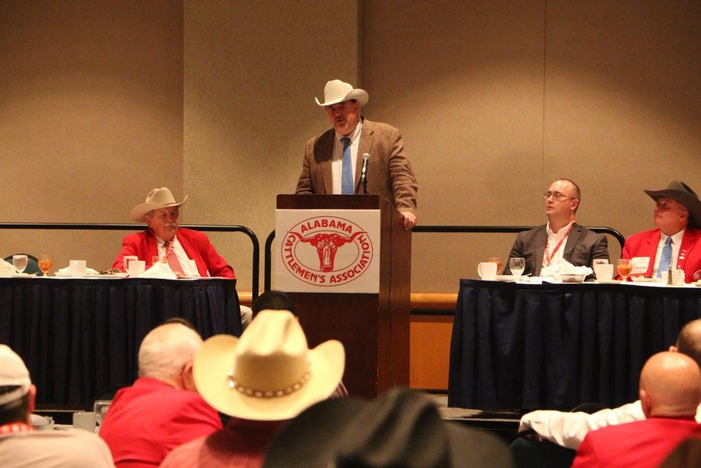 BeefUSA's tweet photo. Thank you @ALCattlemen for having us this weekend! Executive Director of Government Affairs Allison Rivera joined us with an update from her D.C. office. Plus a few special somebody's tagged along. *cough, cough* President-Elect Marty Smith 😉#BamaBeefMeet #StateConventionCatchUp https://t.co/Ix1XiToRxq