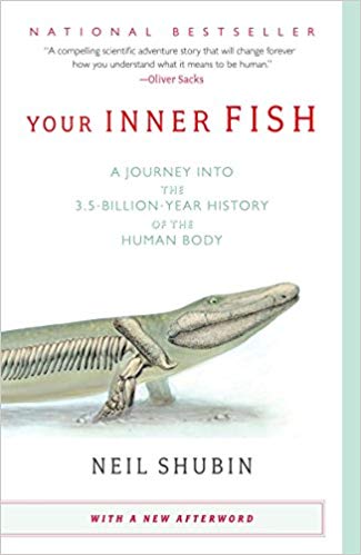 Another mission critical book for  #Evolution  #Educators is  @NeilShubin's  #YourInnerFish A fantastic book of  #exploration,  #discovery and connecting us to our earliest tetrapod roots. Dr. Shubin, What's one of your recommended books for K-12 Evolution  #Teachers?