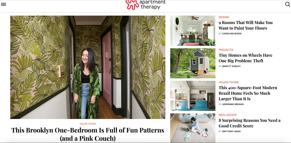 emmaladyrose's tweet image. I have a home tour of my tiny apartment on @AptTherapy and all my life dreams have come true. (Thank you, @lschocker! This was very fun.) apartmenttherapy.com/emma-gray-broo…
