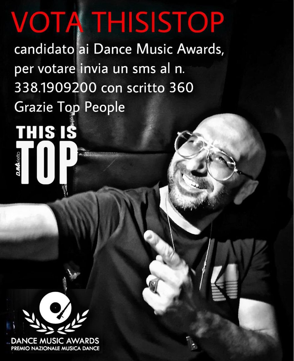 SilverMusicR's tweet photo. #dancemusicawards vota #thisistop e @MariettoDj https://t.co/nYhL0vxp0I