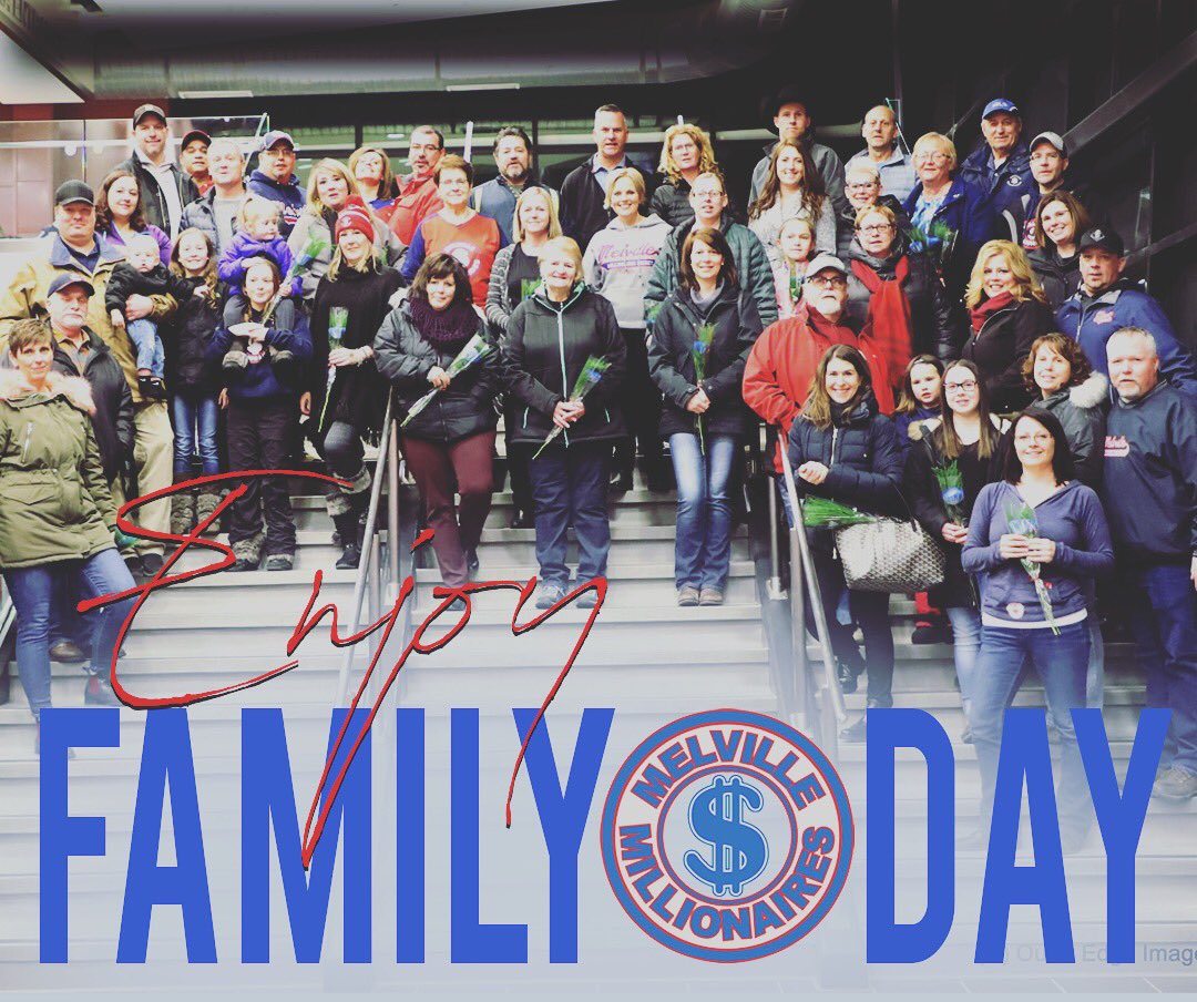 To our Hockey Families, Billet Families and Community - We couldn’t do it without you! Enjoy your family day!     
                   #familyday #billetfamilylove #melvillesk #sjhl
