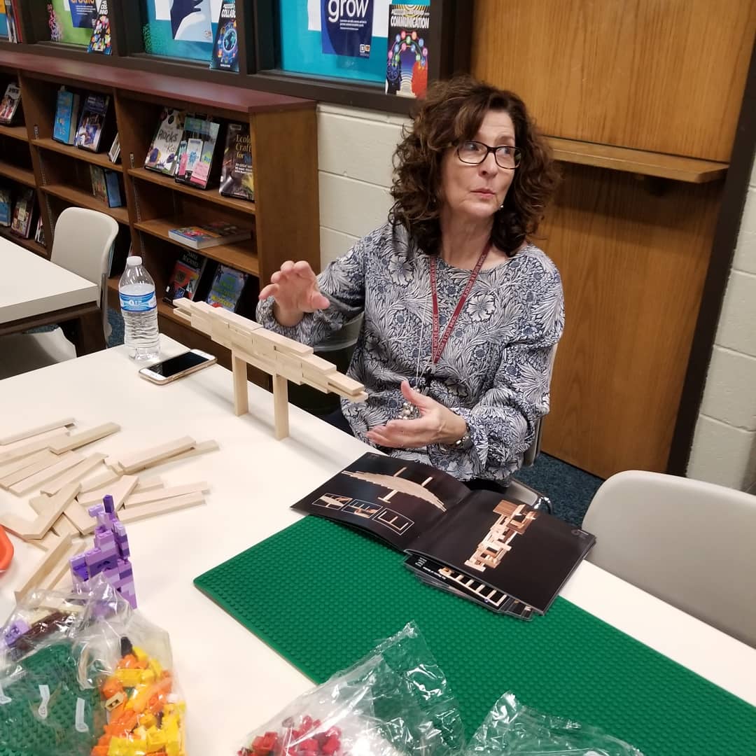 aboyd_steam's tweet image. It was &quot;Legos and Lunch&quot; today in the @JohnRolfeMS library for Makerfest Monday. Students chose to work with legos, color bookmarks &amp;amp; pages, play board games &amp;amp; build with Keva planks. It was such a success that this event will happen every two weeks. #makerspace #lego #kevaplanks