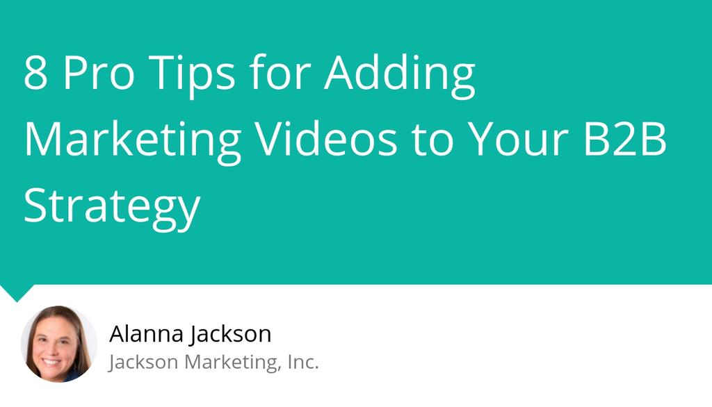 Stacy_Jax's tweet photo. "When using video in marketing, offer good information that builds trust and leads to emotional connections." https://t.co/SOPadqFmr1 #B2B #ContentMarketing #Marketingvideos https://t.co/5Tigfzwt4P