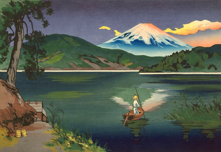 Maeda Masao • Fuji From Lake Ashi • (1950)