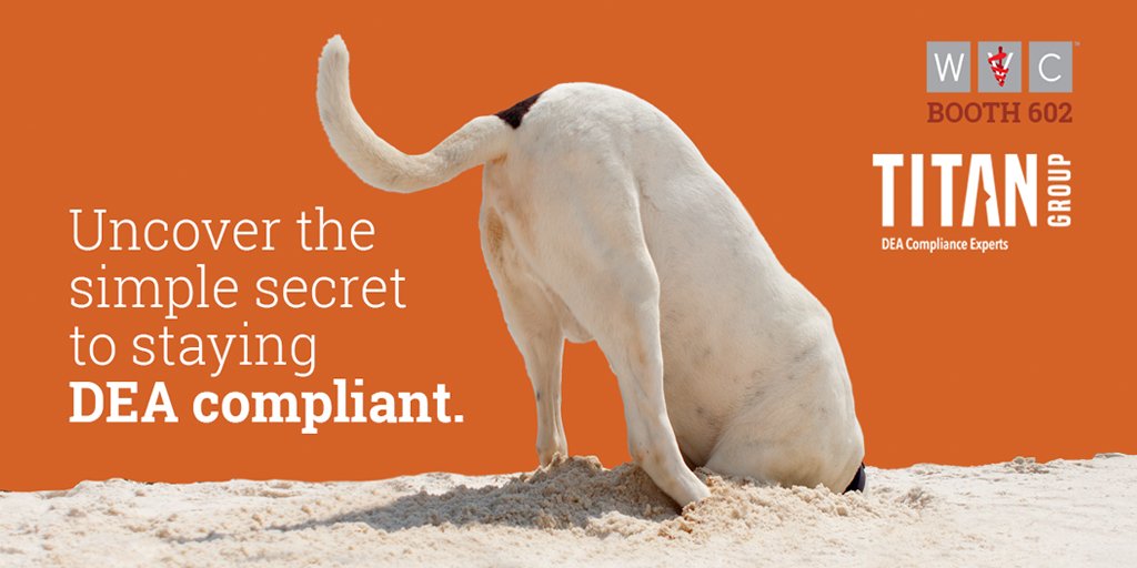 The search is over! Uncover the simple secret to #DEACompliance with @titandiversion in BOOTH 602 at #WVC2019! #ItMattersWVC #TITANGroupDea @wvc_vetce <a href="/jackteitelman/">JACK TEITELMAN</a> @kelleydetweiler