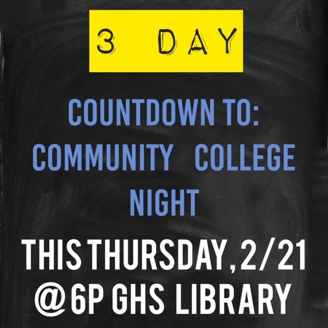 Last day to RSVP for Community College Night!  Use link below to sign up!  
#Classof2019 #CommunityCollege #FAFSA #SNRSZN 

ow.ly/kkk730nK9MX