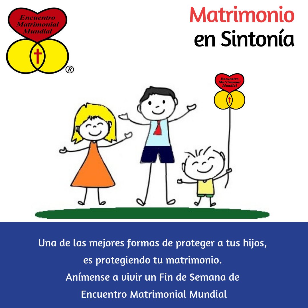EMMEcuador's tweet photo. Quieres que tus hijos sean felices? Entonces luchen por ser el mejor hogar posible, dales la oportunidad de crecer en un hogar donde  sus padres se aman y se respetan.
No esperen más y vivan un Fin de Semana de Encuentro Matrimonial Mundial https://t.co/3gPKnSoGos