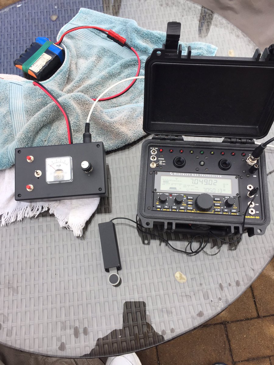 N2PPI's tweet photo. Today I was able to do some final tests on the loop build . The RF sensing circuit and tuning box worked like a charm. I tested on 3 bands today before it started to drizzle. The loop performed well. I had quite a few spots on the RBN de Mike N2PPI #hamradio #qrp #magloopantenna https://t.co/VzcTkCEj1d